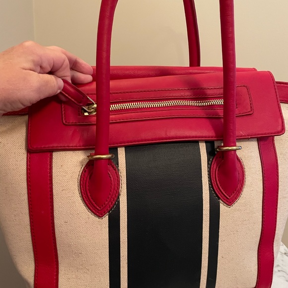J Crew Large Handbag, Canvas and Leather NWT - Picture 7 of 14
